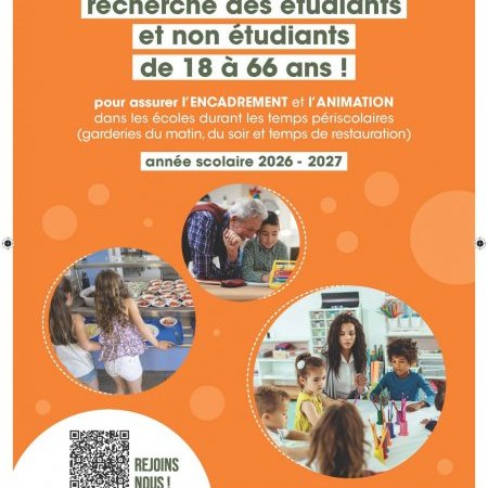 Recrutement intervenants périscolaires 2026 - 2027